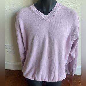 Consensus Sportswear Sweater Mens XXL Lilac Cotton V-Neck Spring Pullover EASTER